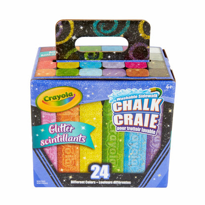 Glitter Sidewalk Chalk Set (24 Pieces)
