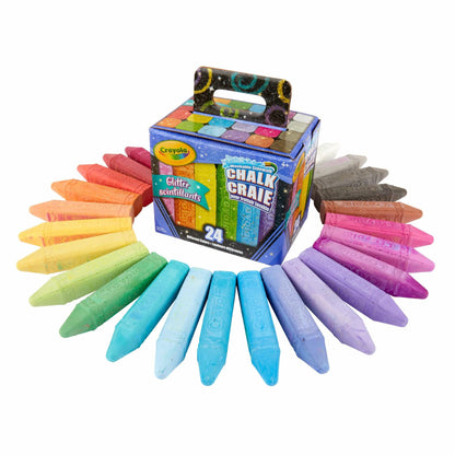 Glitter Sidewalk Chalk Set (24 Pieces)