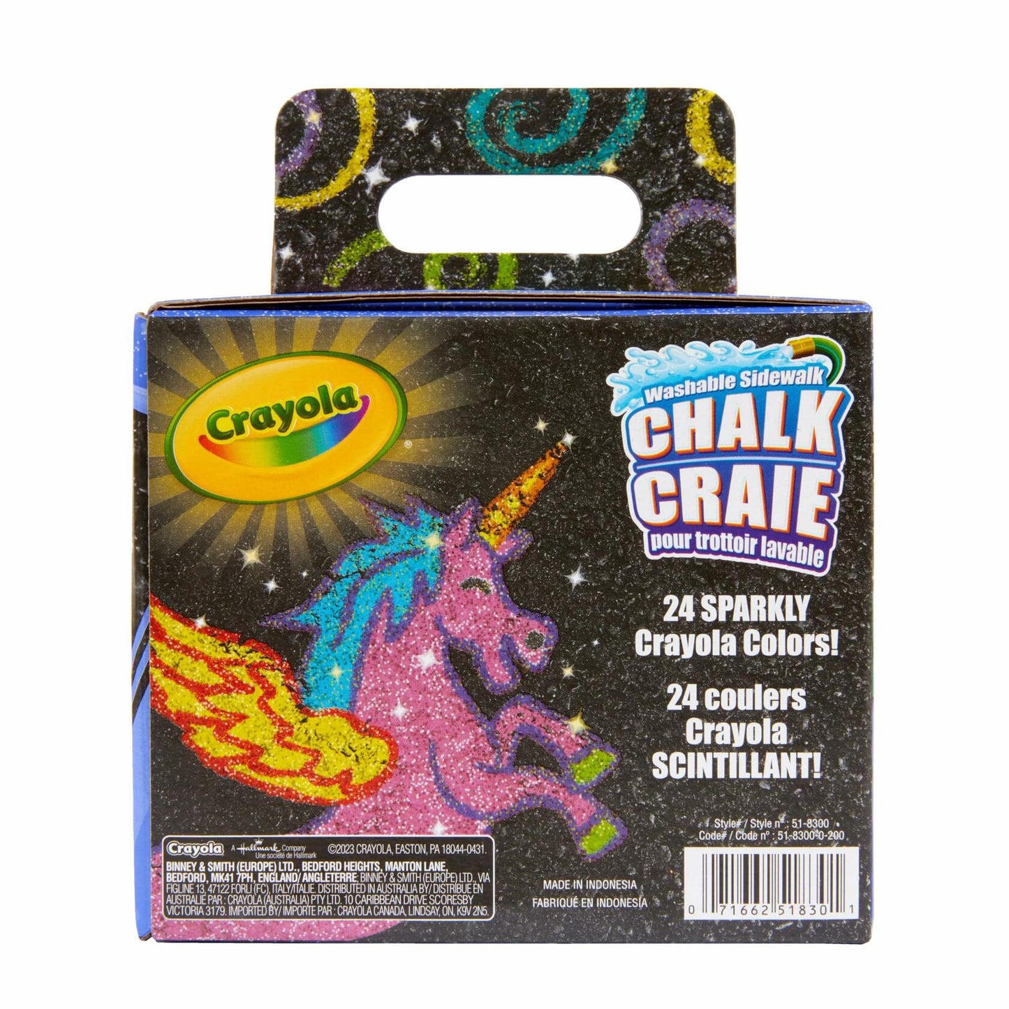 Glitter Sidewalk Chalk Set (24 Pieces)