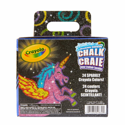 Glitter Sidewalk Chalk Set (24 Pieces)