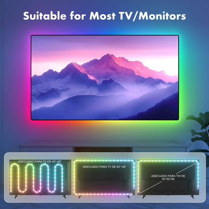DreamSync Music-Reactive RGB TV Backlight Strip (13.1 ft)
