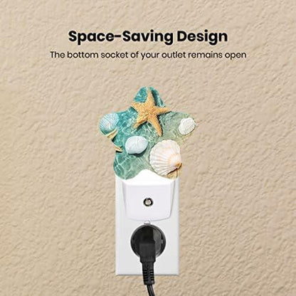 Mermaid Star Dusk-to-Dawn Night Light