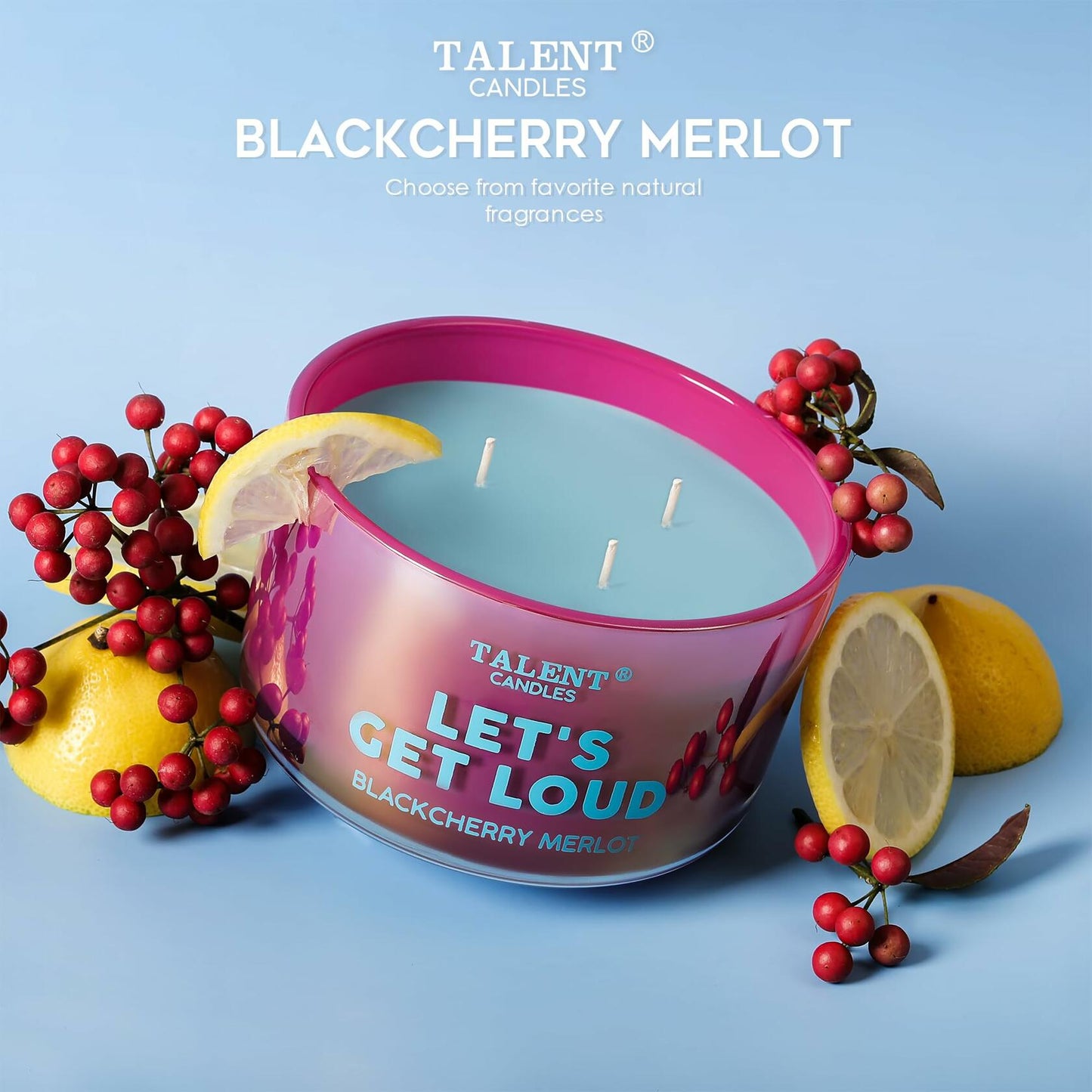 Dark Cherry Merlot Triple-Wick Soy Jar Candle (15.83 oz)