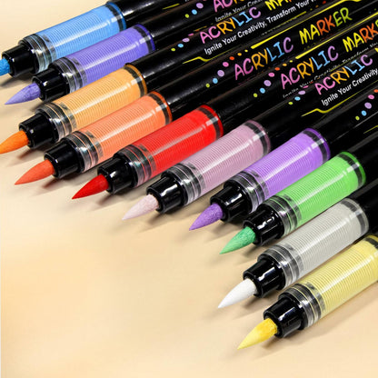 Bold & Bright Permanent Acrylic Markers (24 Colors)