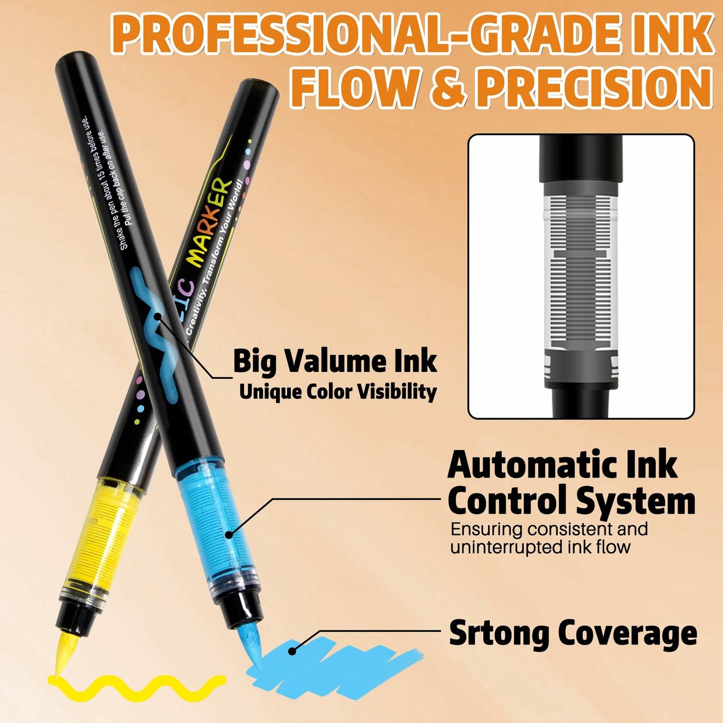 Bold & Bright Permanent Acrylic Markers (24 Colors)