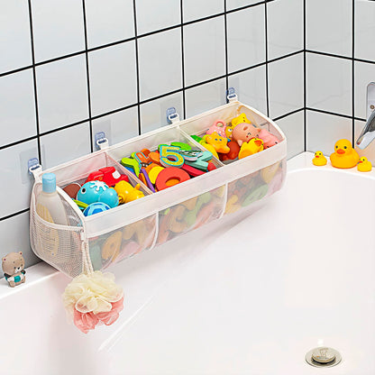 Three-Compartment Mesh Bath Organizer
