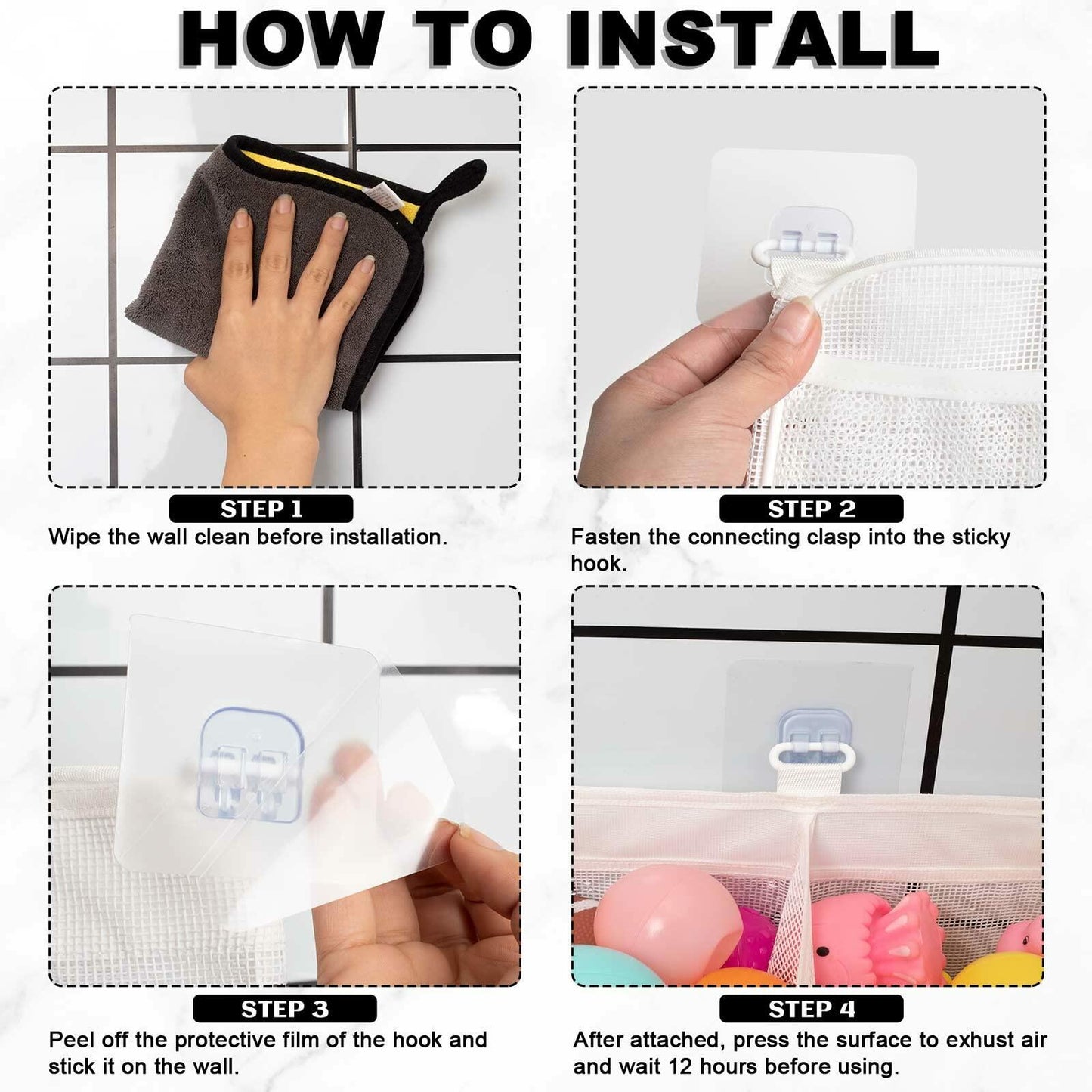 Three-Compartment Mesh Bath Organizer
