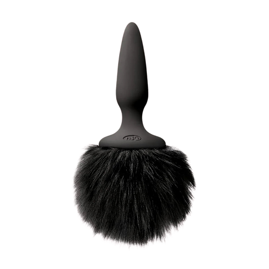 Bunny Tails Black Silicone Butt Plug - Puppy's Aesthetics - Copy