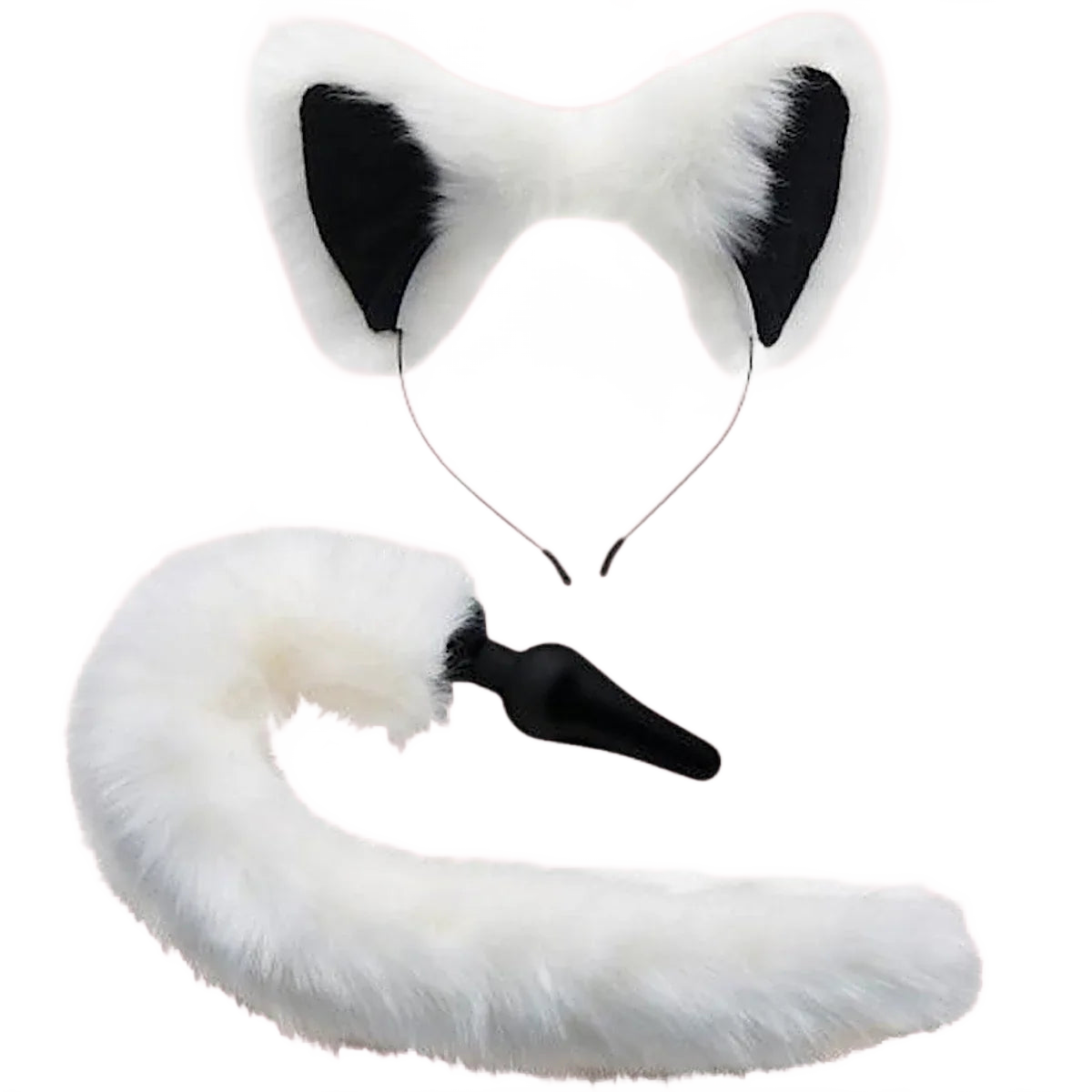 Tailz White Fox Tail Plug & Ears Set - Puppy's Aesthetics - Copy