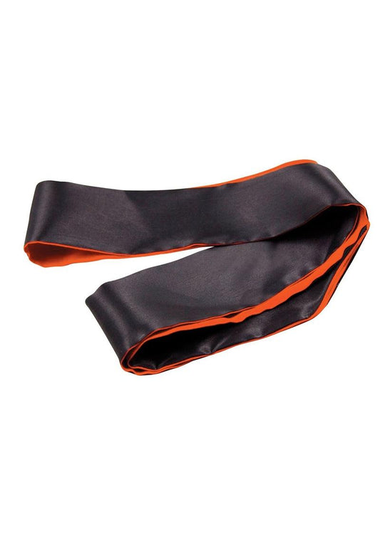 Satin Reversible Blindfold and Restraint (Orange)