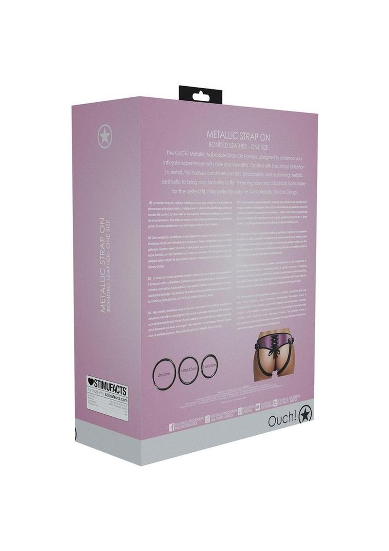 Metallic Rose Strap-On Harness