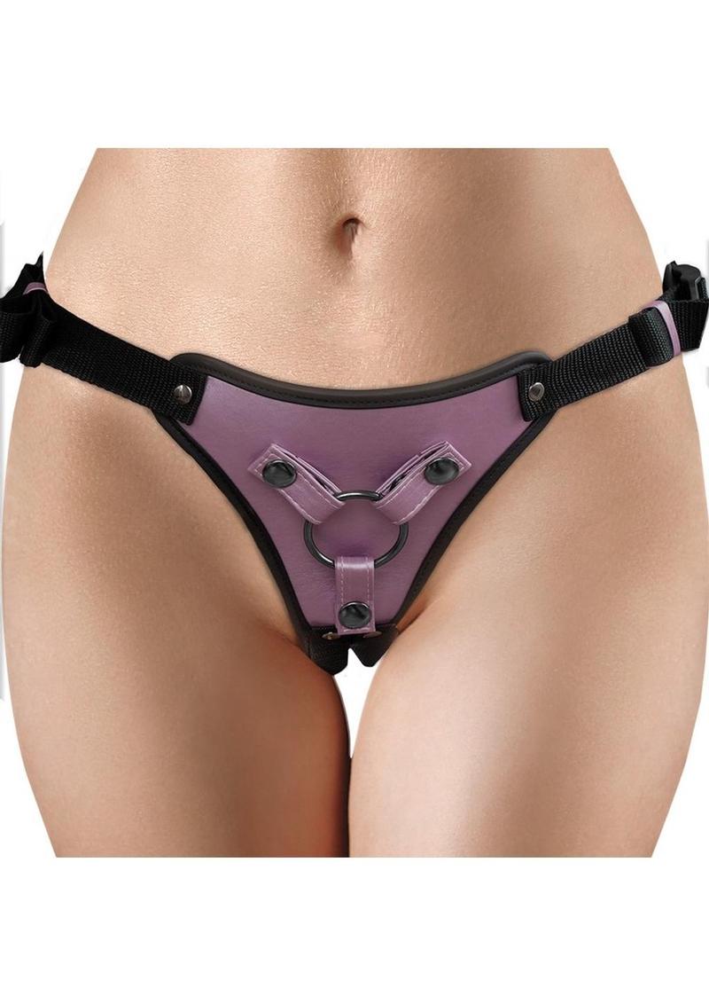 Metallic Rose Strap-On Harness