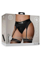 Vibrating Strap-On Thong with Adjustable Garters