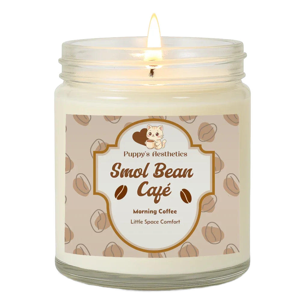 Smol Bean Coffee Clear Jar Candle 12 - Puppy's Aesthetics