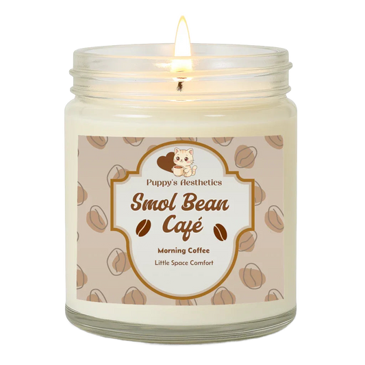 Smol Bean Coffee Clear Jar Candle 12 - Puppy's Aesthetics