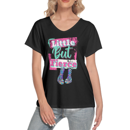 Little But Fierce V-Neck Play Tee