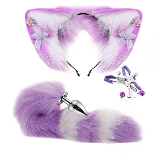 Enchanting Fox Ear & Tail Plug Set - Puppy's Aesthetics