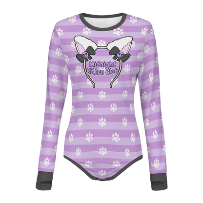Midnight Kitten Club Long Sleeve CuddleSuit