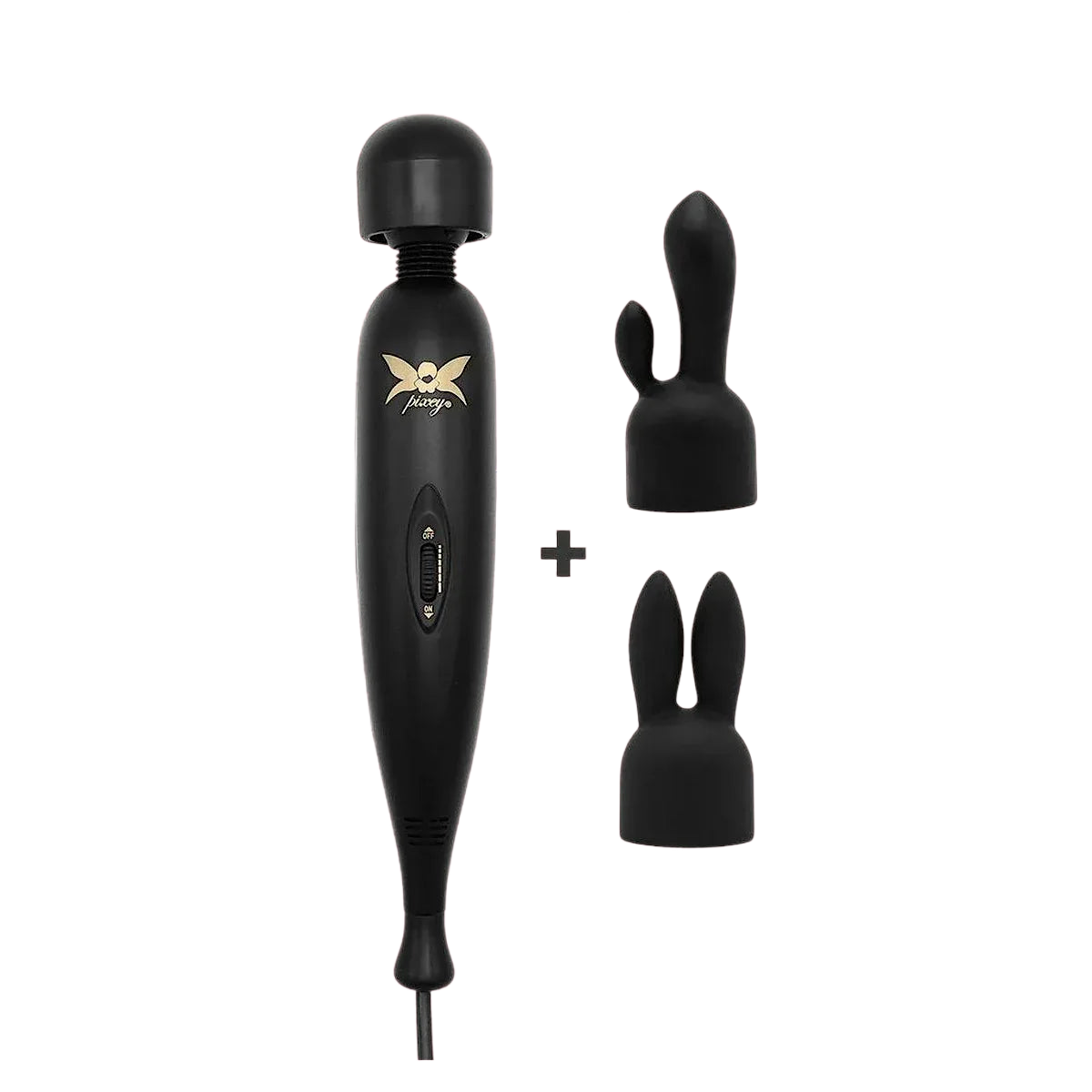 Pixey Turbo Black Edition Wand Massager (Attachments) - Puppy's Aesthetics