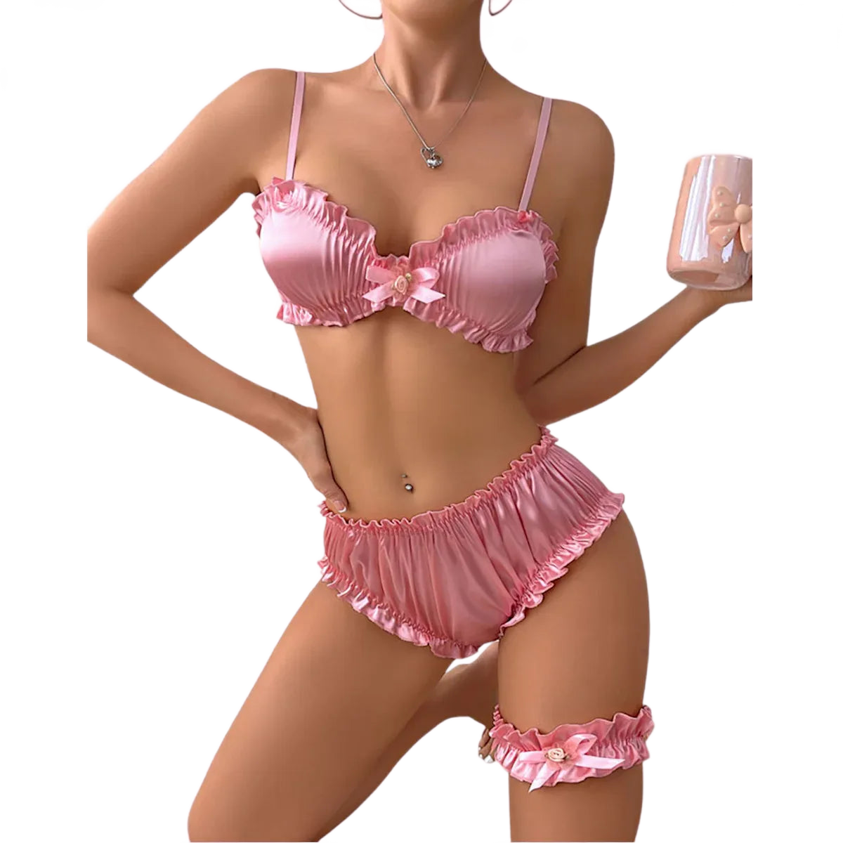 Classic Ruffle Romance Lingerie Set - Puppy's Aesthetics