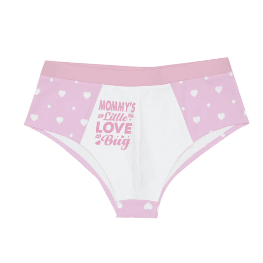 'Mommy's Little Love Bug' Pink White Briefs - Puppy's Aesthetics