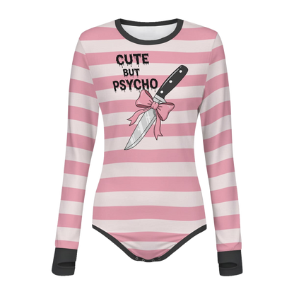 Cute But Psycho Long Sleeve CuddleSuit