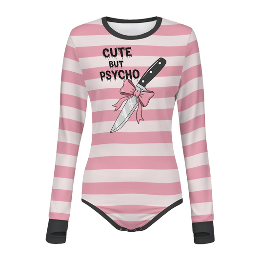 Cute But Psycho Long Sleeve CuddleSuit