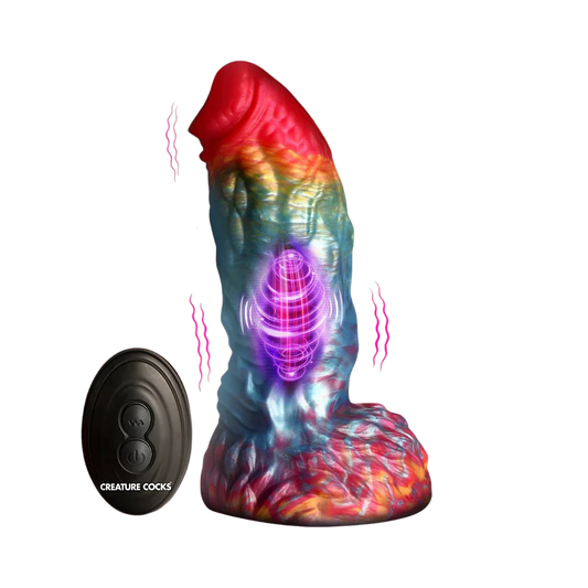 Rainbow Phoenix Vibrating Silicone Dildo - Puppy's Aesthetics