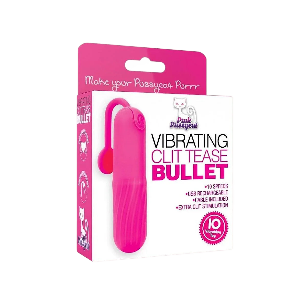 Pink Pussycat Vibrating Clit Tease Bullet - Puppy's Aesthetics