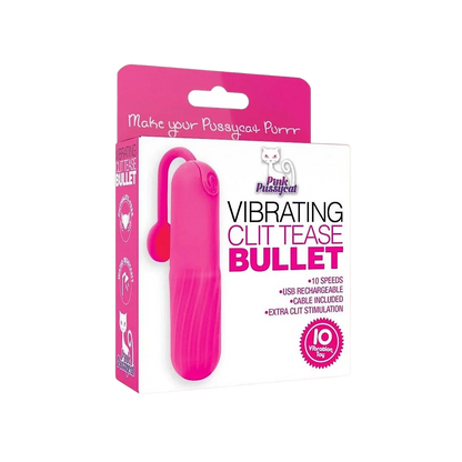 Pink Pussycat Vibrating Clit Tease Bullet - Puppy's Aesthetics