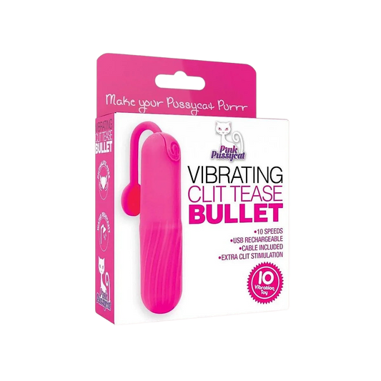 Pink Pussycat Vibrating Clit Tease Bullet - Puppy's Aesthetics