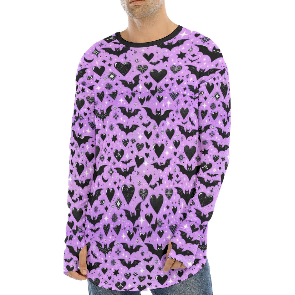 Batty Hearts Fingerless Long Sleeve Tee