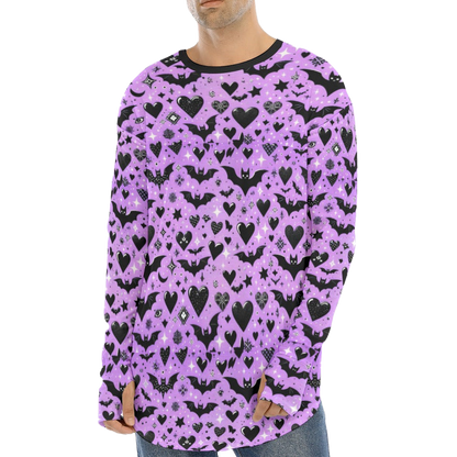 Batty Hearts Fingerless Long Sleeve Tee