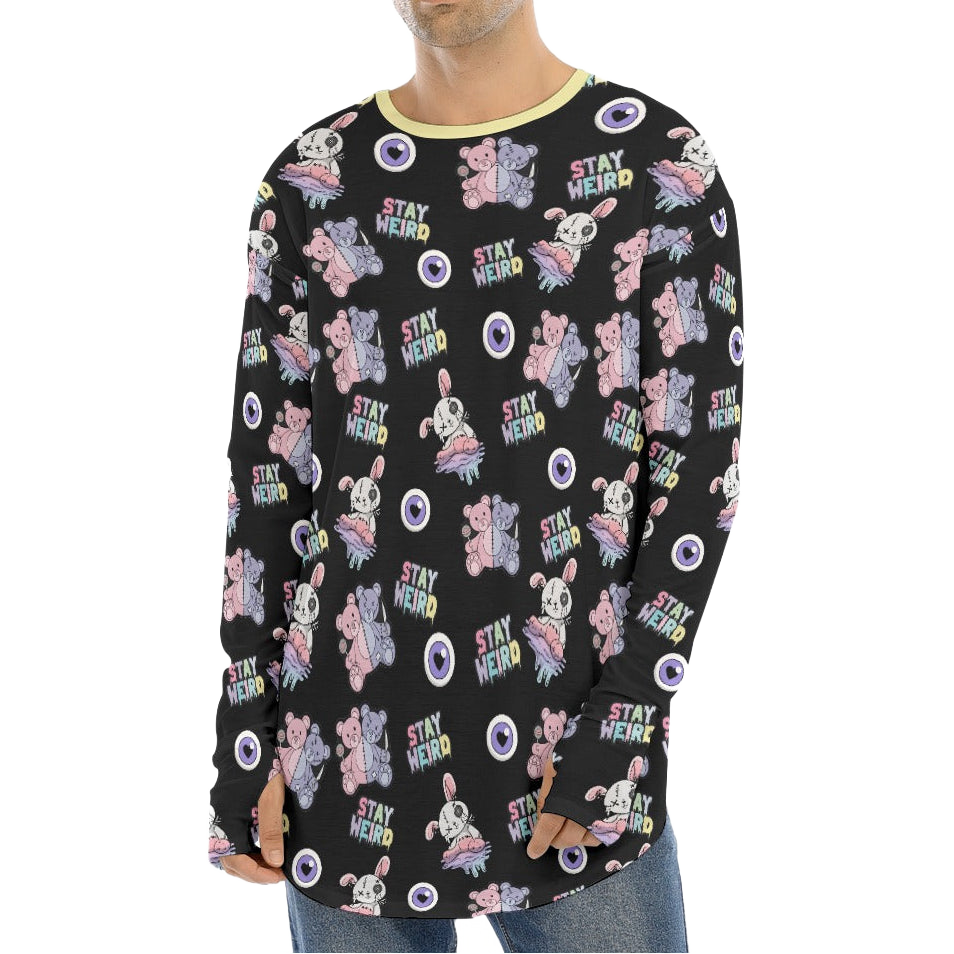 Stay Weird Plushies Fingerless Long Sleeve Tee