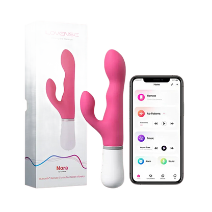 Lovense Nora Rabbit Vibrator – Pink - Puppy's Aesthetics
