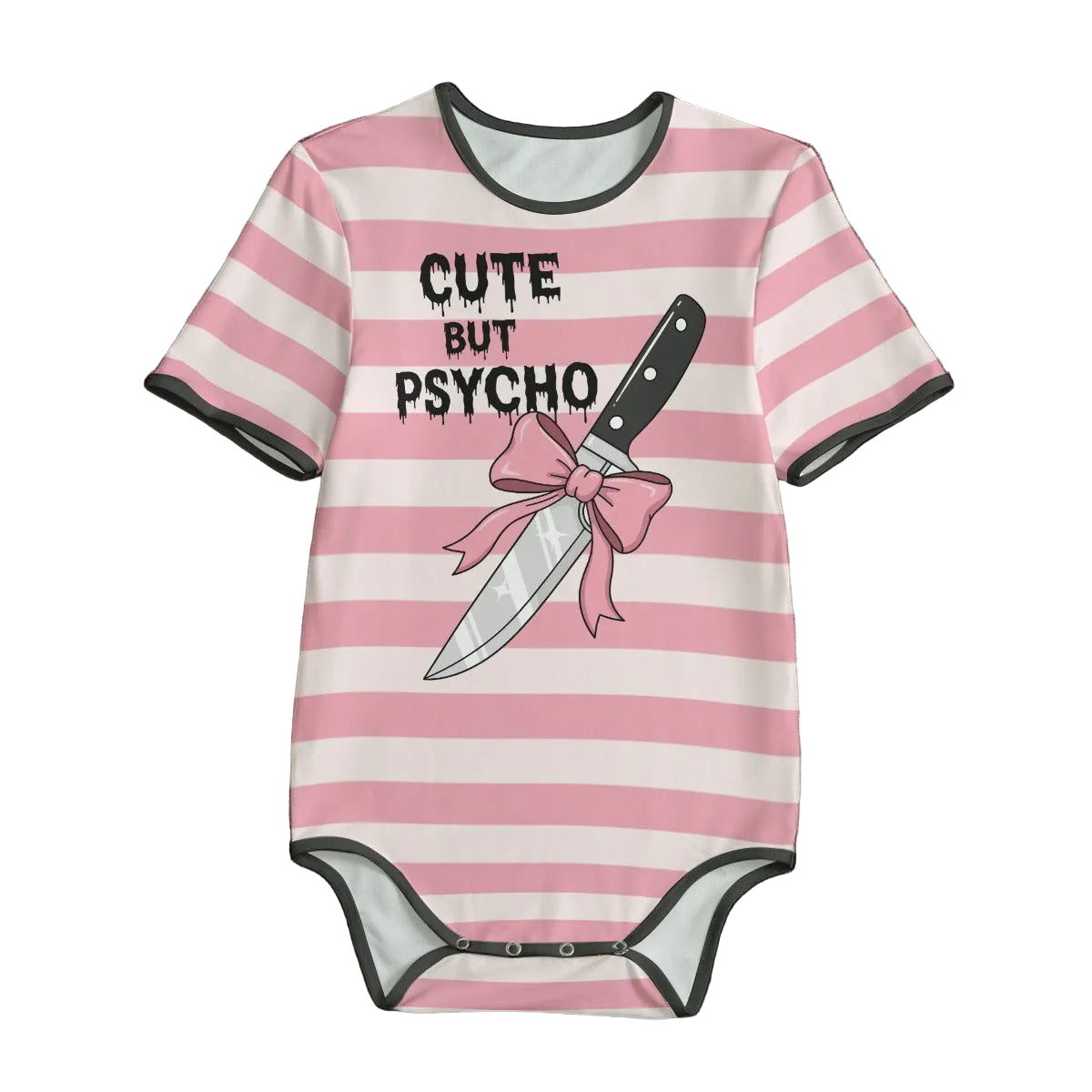Cute But Psycho Short Sleeve CuddleSuit