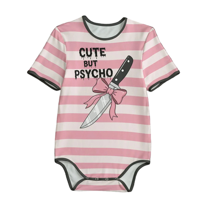Cute But Psycho Short Sleeve CuddleSuit