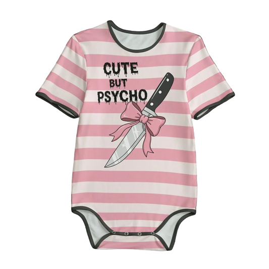 Cute But Psycho Short Sleeve CuddleSuit