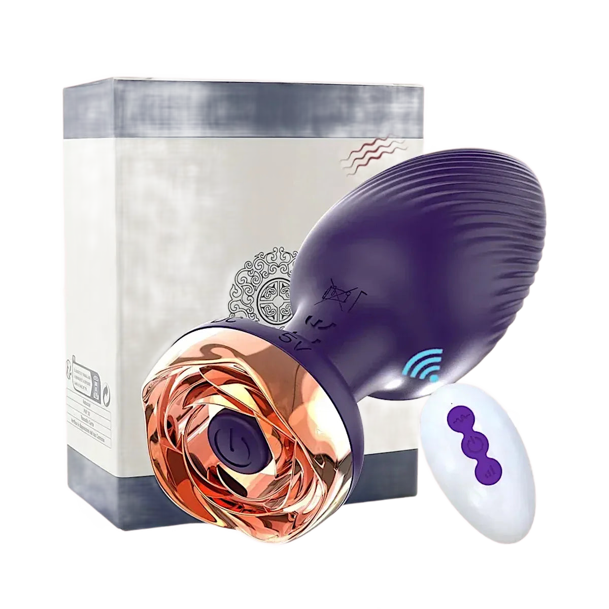 Rose Vibrator Anal Plug Remote-Controlled - Puppy's Aesthetics