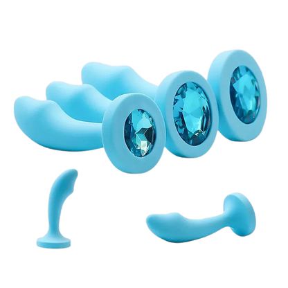 Cute Silicone Anal Plug Gem Base (Colors) - Puppy's Aesthetics