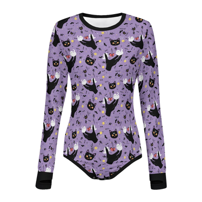 Midnight Familiar Long Sleeve CuddleSuit