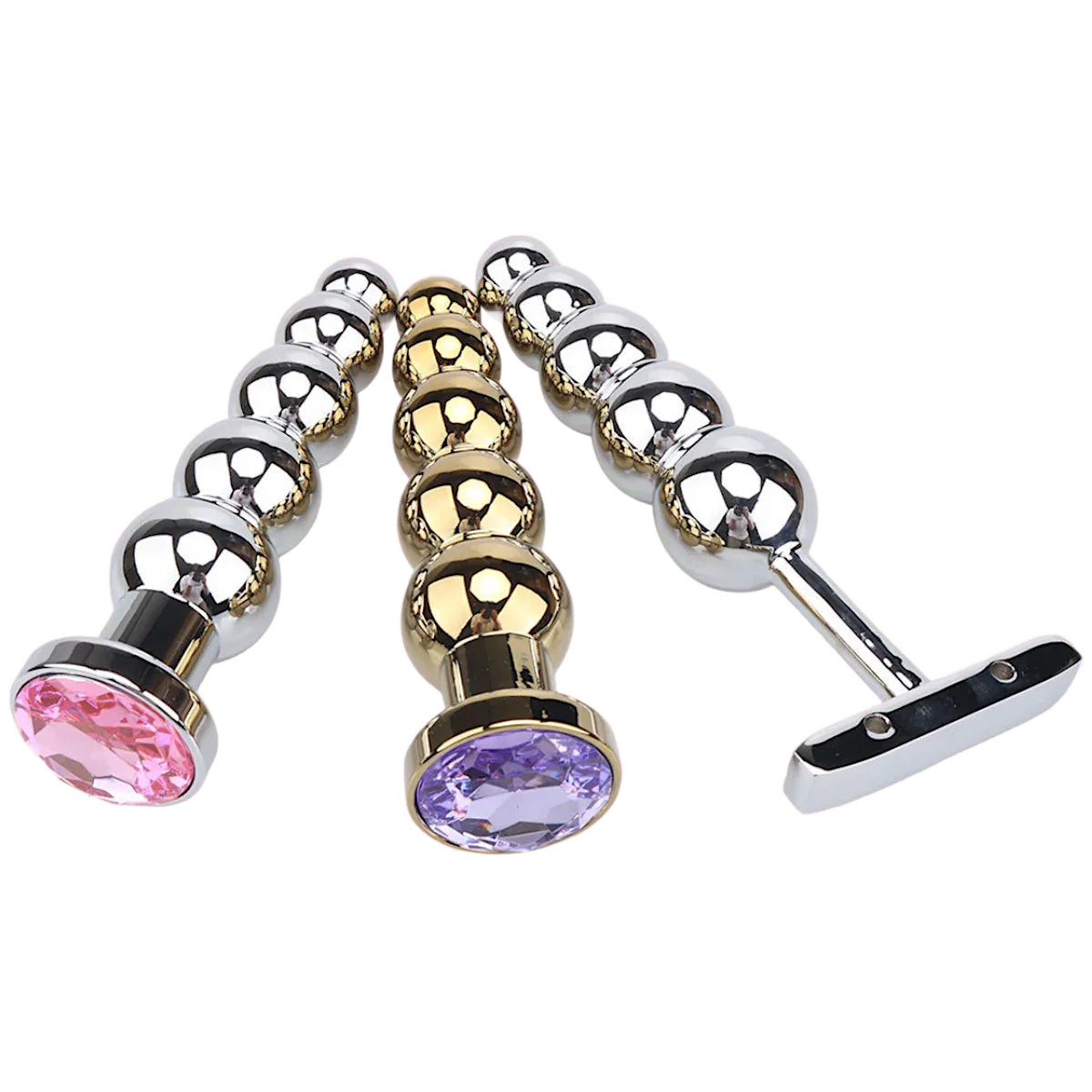 Luxe Glide Anal Bead Plug – Smooth Metal Pleasure Toy - Puppy's Aesthetics