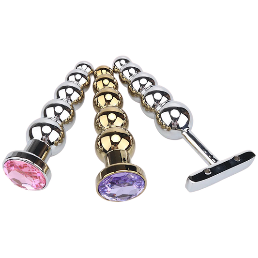 Luxe Glide Anal Bead Plug – Smooth Metal Pleasure Toy - Puppy's Aesthetics