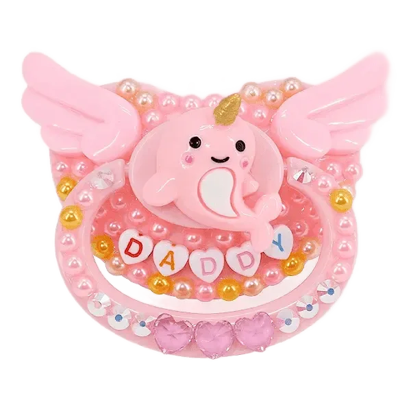 Pink 'Daddy' Handmade Adult Pacifier - Puppy's Aesthetics