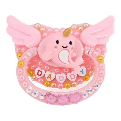 Pink 'Daddy' Handmade Adult Pacifier - Puppy's Aesthetics