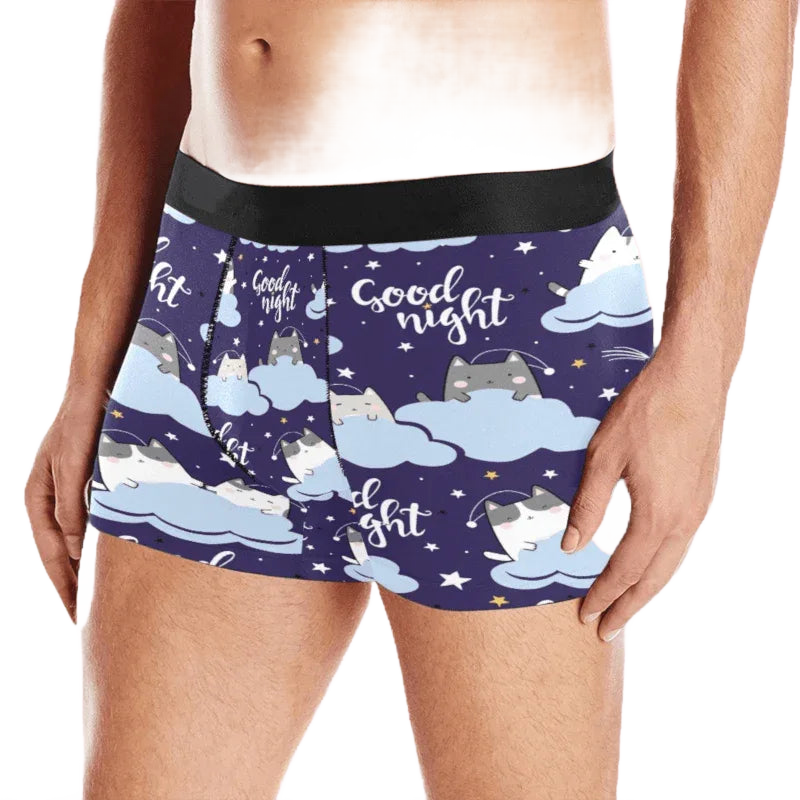 'Goodnight' Blue Kitty Briefs - Puppy's Aesthetics