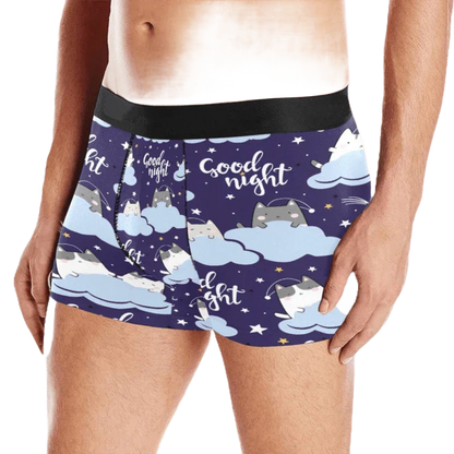 'Goodnight' Blue Kitty Briefs - Puppy's Aesthetics