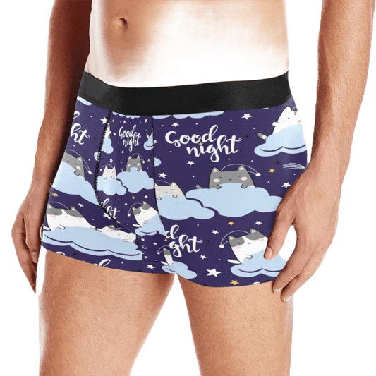 'Goodnight' Blue Kitty Briefs - Puppy's Aesthetics