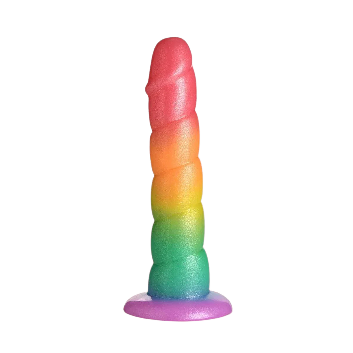 Simply Sweet Swirl Silicone Rainbow Dildo - Puppy's Aesthetics