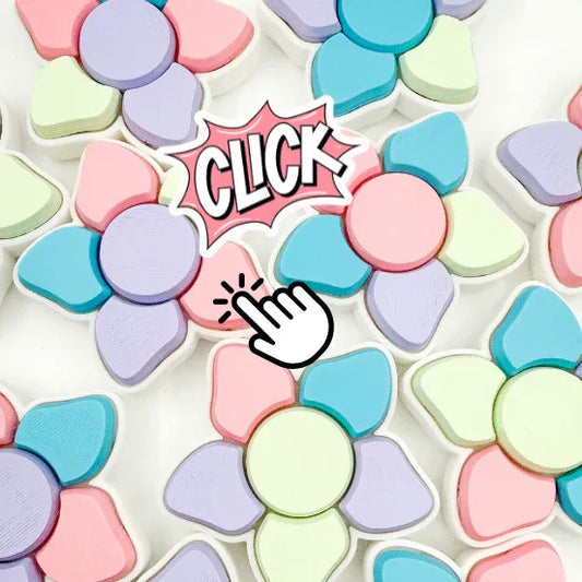 Pastel Flower Multi Keyboard Clicker Fidget - Puppy's Aesthetics